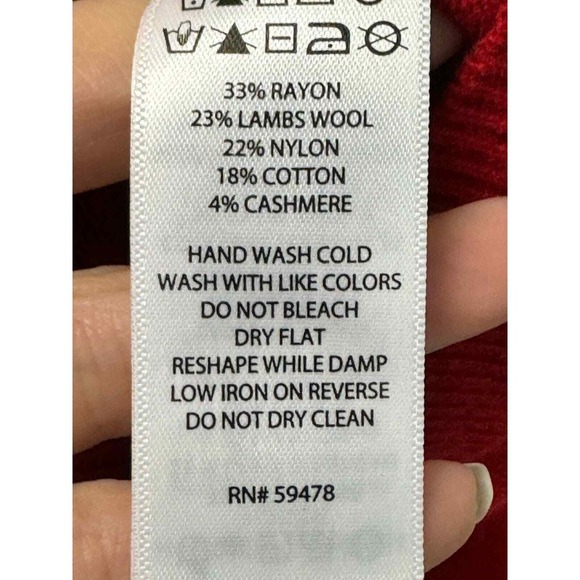 ARTISAN NY Red Reindeer Christmas Sweater Crew Neck Long Sleeve Knit M - Picture 6 of 7